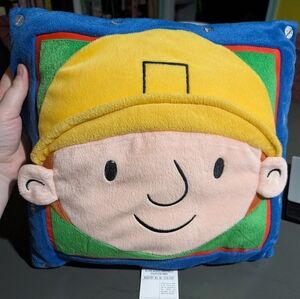 Vintage Bob The Builder 15"x14" Decorative Pillow EUC